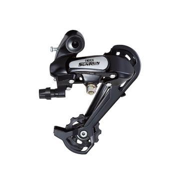 Imagem de Cambio Traseiro Sunrun 7V 21V Indexado Prata 43D Cage Longo