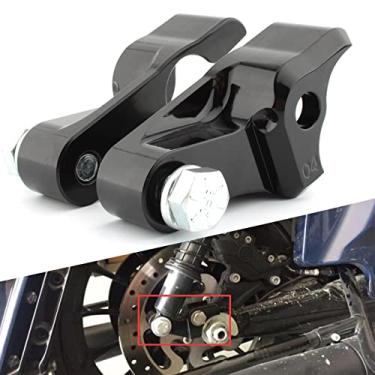 Imagem de FINMOKAL Suspensão Do Amortecedor Traseiro 1" Suporte Rebaixado Para Harley Touring Flhx Flhr Preto