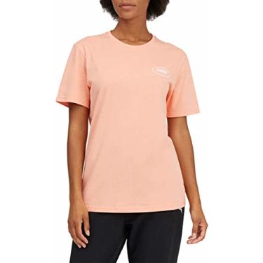 Imagem de PUMA Womens Boyfriend Logo Tee Shirt (Pink, Medium)