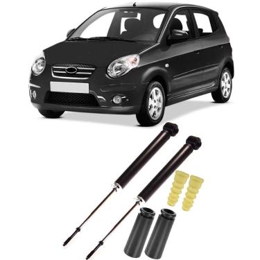 Imagem de Amortecedor + Kit Batente Kia Picanto Traseiro 2006 Até 2011 O Par