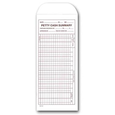 Imagem de Envelopes de resumo de dinheiro da Petty (forma de contabilidade DSA-230) (50 por pacote)