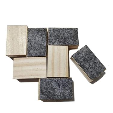 Imagem de 12 peças de borracha para quadro-negro de feltro de madeira, tamanho mini, apagador de giz para casa, escritório, sala de aula