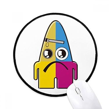 Imagem de DIYthinker Universo e alienígena colorido monstro mouse pad desktop escritório tapete redondo para computador