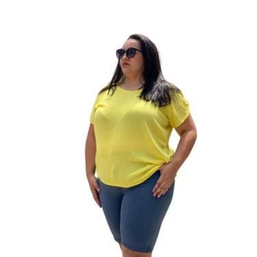 Imagem de Bermuda Jeans Feminina Com Lycra Plus Size Do 48 Ao 56 - Shiros Jeans