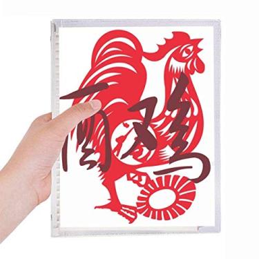 Imagem de Caderno de Ano Novo do Galo Animal China Zodíaco Caderno de Folha Solta Recarregável Diário de Papelaria