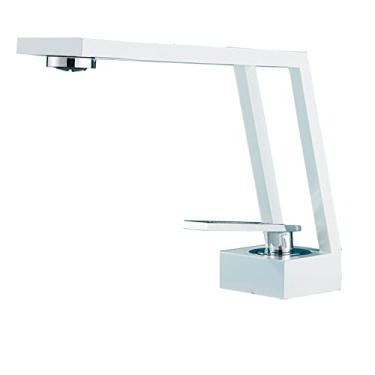 Imagem de Torneira para lavatório 4 cores quadrada oca design esculpido preto torneiras para pia do banheiro montagem no convés torneira misturadora fria e quente, 4