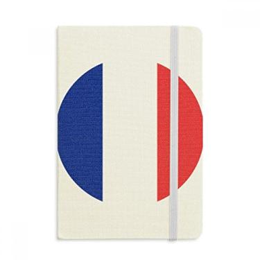 Imagem de Caderno de tecido com a bandeira nacional da França da Europa, capa dura para diário clássico A5