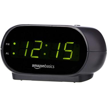 Imagem de Amazon Basics Pequeno Despertador Digital com Luz noturna e Backup de Bateria, Display LED