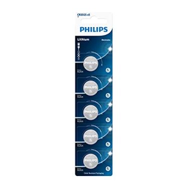 Imagem de Bateria Philips de Lítio do tipo moeda CR2025 com 5 unidades - CR2025P5B/59