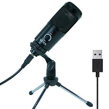 Imagem de VEYDA Microfone condensador USB – Microfone condensador cardioide para mesa plug & play de nível profissional com tripé, para-brisa de espuma e suporte de choque para estúdios domésticos/podcass/jogos/livestream/TikTok/YouTube