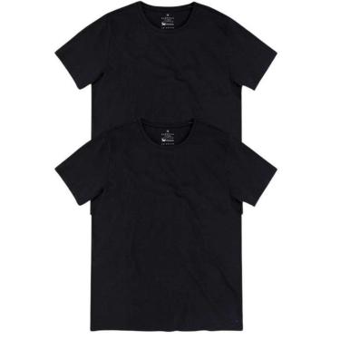 Imagem de Kit Camisetas Básicas Hering Manga Curta Masculina 2 Peças-Masculino