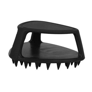 Imagem de harayaa Escova de barba para homens, escova de banho de silicone, flexível, purificador de barba facial úmido e seco, ergonômico, escova de limpeza facial, Azul