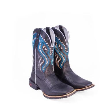 Imagem de Bota Texana Country Tribal 500 Azul Bico Quadrado - Texas Boots
