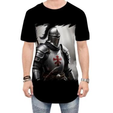 Imagem de Camiseta Longline Cavaleiro Templário Cruzadas Paladino 6 - Kasubeck S