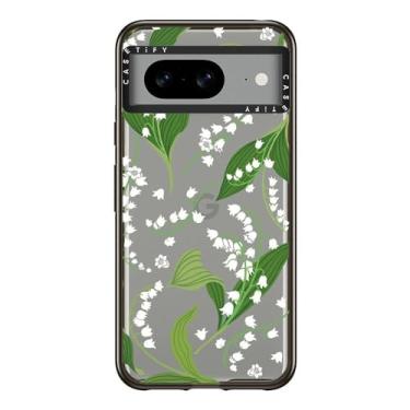 Imagem de CASETiFY Capa Impact para Google Pixel 8 - Lírio do Vale - Preto Transparente