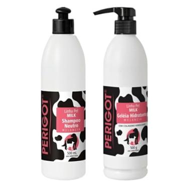 Imagem de Kit Shampoo e Geléia Hidratante Milk Melancia Pet Cães Gatos