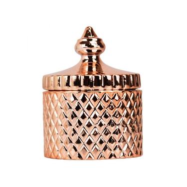 Imagem de Enfeite De Porcelana Decoração Porta Objeto Rosê 11X8X8 Cm