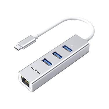 Imagem de LENTION Adaptador Ethernet Hub USB C, 3 USB 3.0, conector de rede RJ45 para MacBook Pro 2023-2016, novo Mac Air/iPad Pro, Chromebook, mais, certificado de driver estável (CB-C23s, prata)