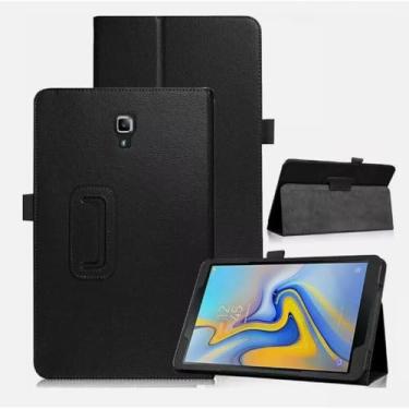 Imagem de ZZOUGYY Capa de tablet para Samsung Galaxy Tab A 10,5 T590 T595 T597 (versão 2018), capa de couro leve ultrafina com suporte para Galaxy Tab A2 10,5 SM-T590 SM-T595C SM-T597 10,5 polegadas (Li-Preto)