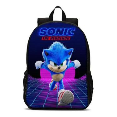 Imagem de Mochila Escolar Masculino Feminino Sonic Volta Às Aulas - Thuco Games,