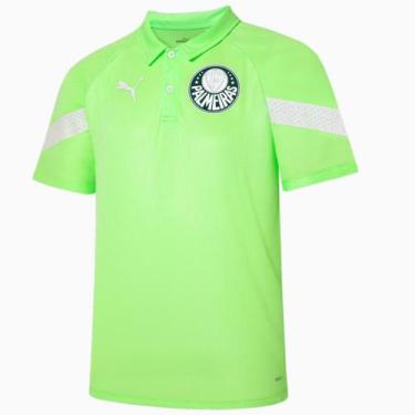 Imagem de Camisa Polo Palmeiras Treino Verde Fluorescente 2023, 2GG, Verde