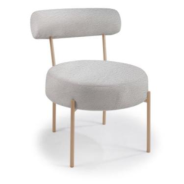 Imagem de Poltrona Mogno Aço Carbono Dourado - Drop mobiliário