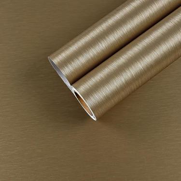 Imagem de CHIHUT Papel de contato de aço inoxidável para bancada impermeável resistente ao calor escovado metálico adesivo papel de parede autoadesivo para eletrodomésticos capas lava-louças geladeira 45 cm x 254 cm