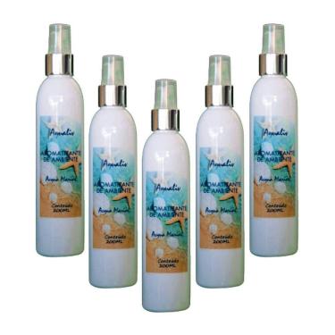 Imagem de Kit 5 Aromatizador Ambientes Aroma Acqua Marine Frasco 200Ml