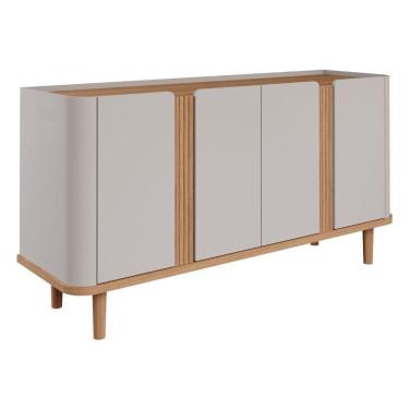 Imagem de Buffet Sala De Jantar 100% Mdf 4 Portas Eva Cimol Off White/Nature Off White/Nature