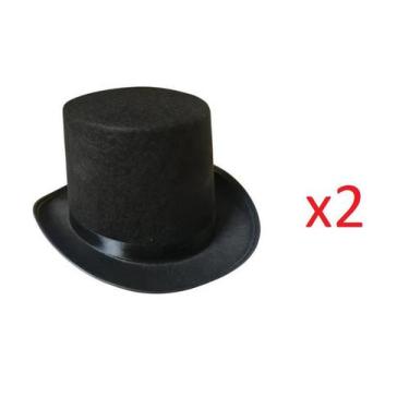 Imagem de 2 Unidades Cartola Chapéu Magico Preto Tamanho Único Adulto - Lynx pro