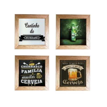 Imagem de Kit Quadros Area Gourmet Cantinho Churrasco Churrasqueira Parede - Cha