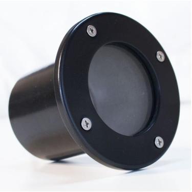 Imagem de kit com 3 Embutidos de solo pequeno PRETO refletor p/ lâmpada GU10 MR1