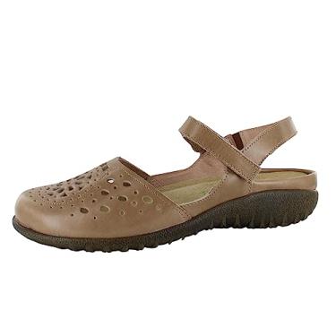 Imagem de NAOT Calçado feminino Arataki fechado com palmilha de cortiça e arco confortável e suporte – antiderrapante – leve e perfeito para viagens – Palmilha removível, Arizona Tan Lthr, 8-8.5