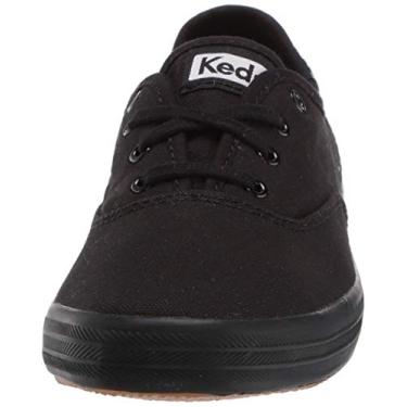 Imagem de Keds Tênis feminino Champion de lona com cadarço, Preto/preto, 8.5 Narrow