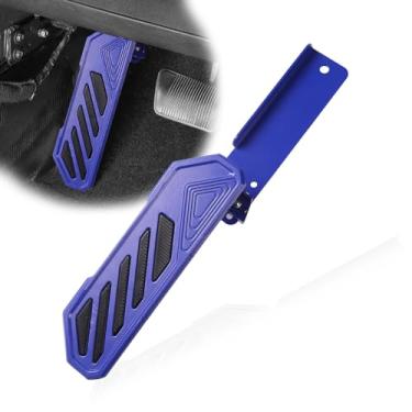 Imagem de Phamyor Descanso de Pé Antiderrapante de Alumínio para Pedal Morto, Adequado para Jeep Wrangler Jl Jlu 4Xe e Jeep Gladiator Jt 2018-2024, Painel de Chute Lateral Esquerdo Ajustável, Azul