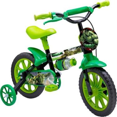 Imagem de Bicicleta Aro 12 com Rodinhas do Hulk - Nathor
