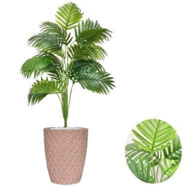 Imagem de Planta Artificial Palmeira Com Vaso e Pedras Brancas - PlantaImport