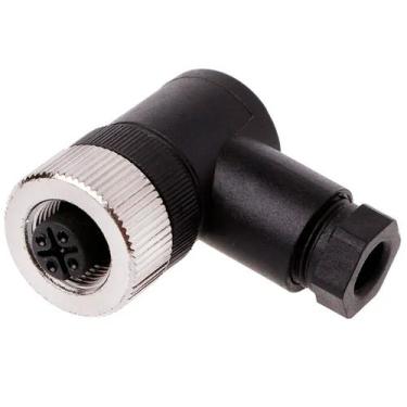 Imagem de Conector montavel m12 4 pinos femea angular 90 pg7 - AOTORO