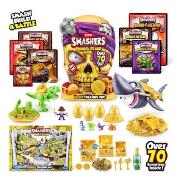Imagem de Smashers Zuru Caveira Dino Island Gold Treasure - Caça Ao Tesouro – 70 surpresas – Fun