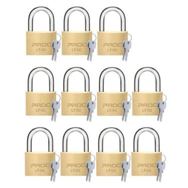 Imagem de 11 Pç Cadeado Latão 50mm Pado Para Armário Mesma Chave