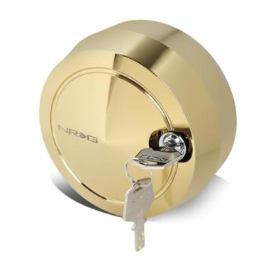 Imagem de NRG Innovations NRG-SRK-201C-GD Volante Versão 2 Adaptador de Cubo Curto de Liberação Rápida com Parafusos de Montagem, Trava Rápida com Rotação Livre Ouro Cromo