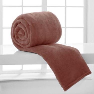 Imagem de Manta Casal Microfibra Lisa Celta - CORTTEX, Marrom Claro