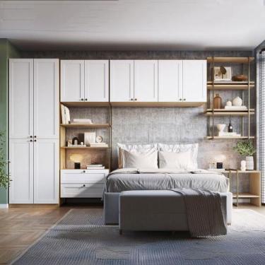 Imagem de Quarto Adulto 10 Peças Guarda Roupa Closet Armário 100% MDF - GenialFl