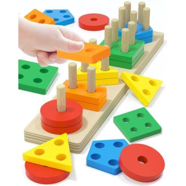 Imagem de Brinquedos Montessori kecristv para menino e menina de 1 a 2 anos