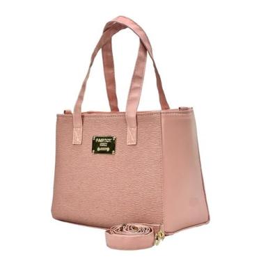 Imagem de Bolsa Feminina linda Tote transversal Ventureles tamanho médio, Rosa