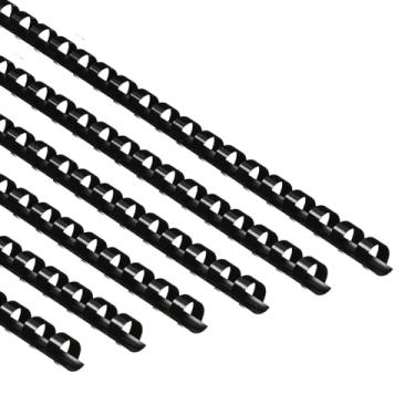 Imagem de Pacote com 150 pentes de plástico para encadernação de plástico pente anel de encadernação 19 anéis pente de encadernação espinhos tamanho carta plástico espiral encadernação para caderno, calendário, álbum de fotos (3/8", preto)