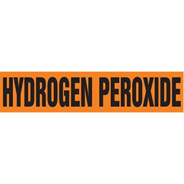 Imagem de Accuform RPK459STC Snap Tite Marcador de tubo "Peróxido de Hidrogênio" para tubo OD de 6 a 7,6 cm, 35,5 cm A x 5 cm C x 30,5 cm L, preto em laranja