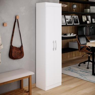 Imagem de Armário Multiuso 2 Portas 4 Prateleiras Office - Branco - Direto Sim, 
