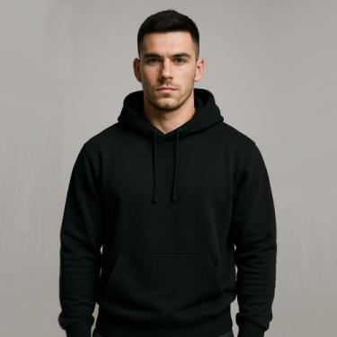 Imagem de Moletom com capuz blusa fitness pra treino  - Block FItness, Preto, P