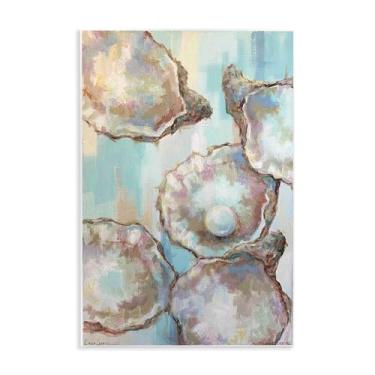 Imagem de Stupell Industries O Reino dos Céus Oyster Wall Plaque Art Design por Linda Sperruzzi, 13 x 19